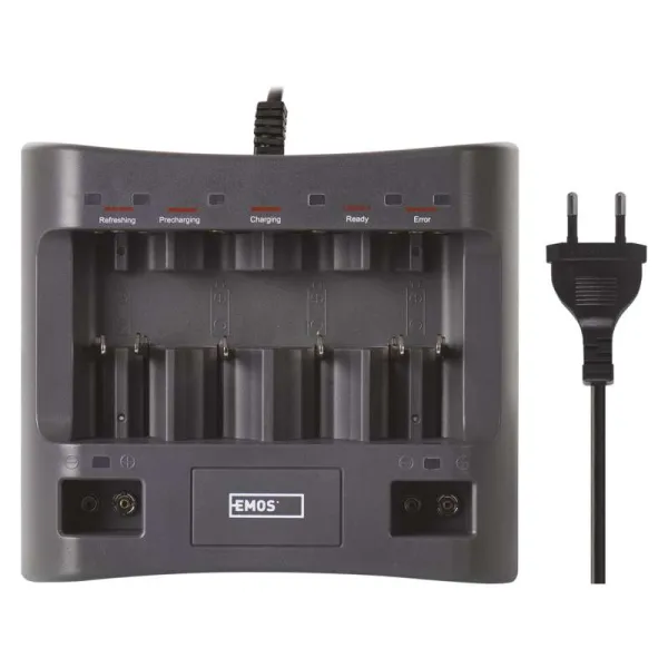 Produktas Baterijų įkroviklis (AA, AAA, C, D, 9V) (kompl.nėra) Paveikslėlis