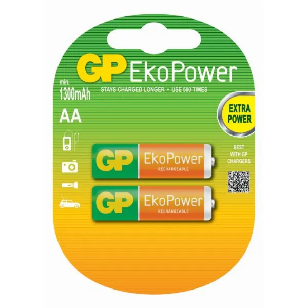 Produktas Akum. GP Eko Power 1000 mAh (AA) Paveikslėlis