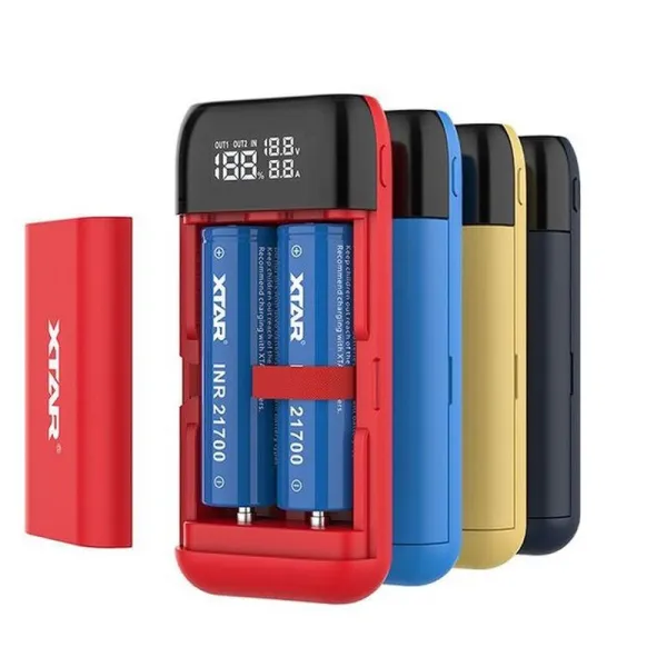 Produktas Akumuliatorių įkroviklis XTAR PB2S Li-Ion 18650-21700 USB QC3.0 su nešiojamo įkroviklio ("powerbank")  funkcija Paveikslėlis
