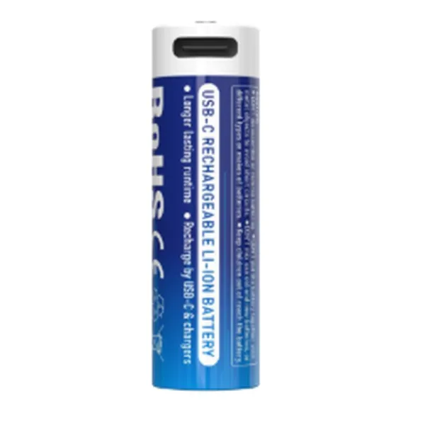 Akum. XTAR 14500 AA Li-Ion 1.5V 3000mAh su USB-C plastikinėje dėžutėje