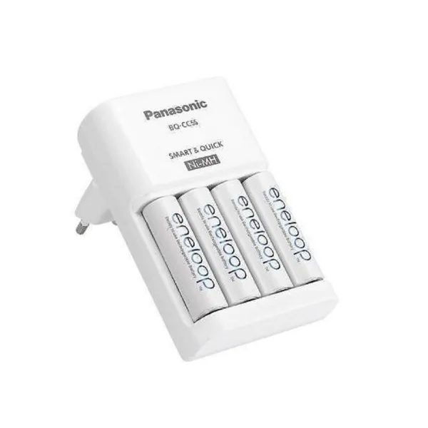 Produktas Baterijų įkroviklis Panasonic + 4xAA 2000 mAh NiMh Eneloop Paveikslėlis