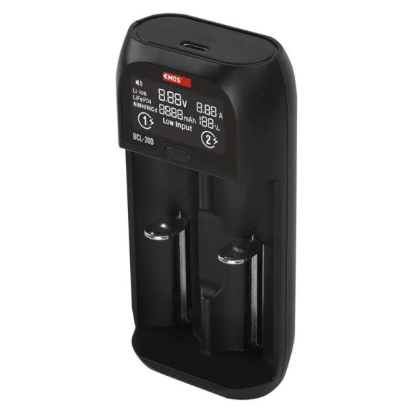 Universalus Li-ion/NiMh baterijų įkroviklis EMOS BCL-20D, USB