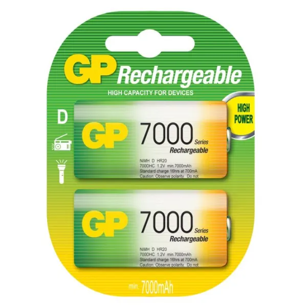 Produktas Akum. GP NiMH 7000 mAh (D) Paveikslėlis