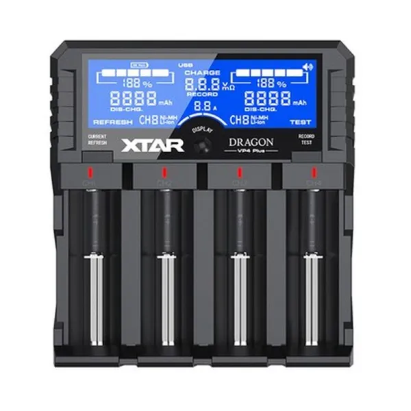 Baterijų VP4 PLUS Dragon Li-Ion/NiMh/NiCD 18650 AC/DC su laidais testavimui (multimetro funkcija)