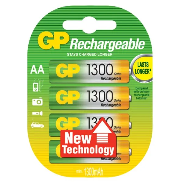 Produktas Akum. GP NiMH LSD 1300 mAh (AA) Paveikslėlis