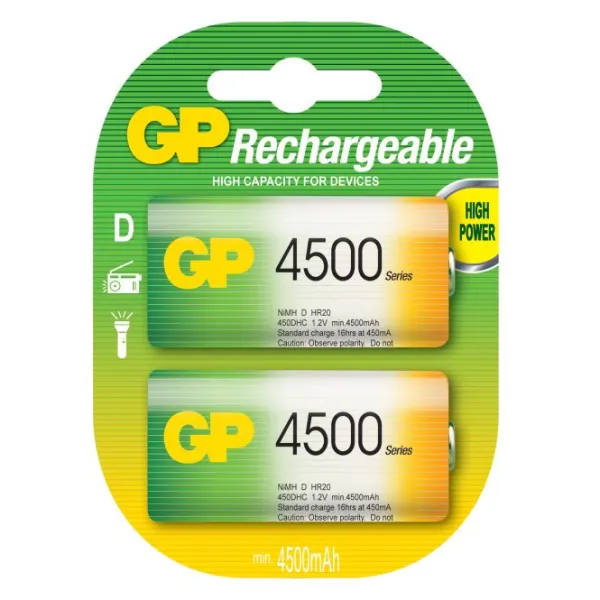 Produktas Akum. GP NiMH 4500 mAh (D) Paveikslėlis