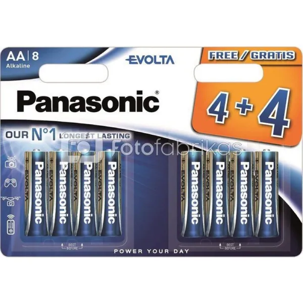 Produktas Panasonic Evolta LR6 (AA) 4+4 Paveikslėlis