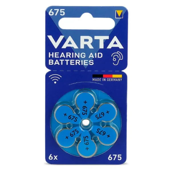 Baterija klausos aparatams VARTA Zinc-Air 675