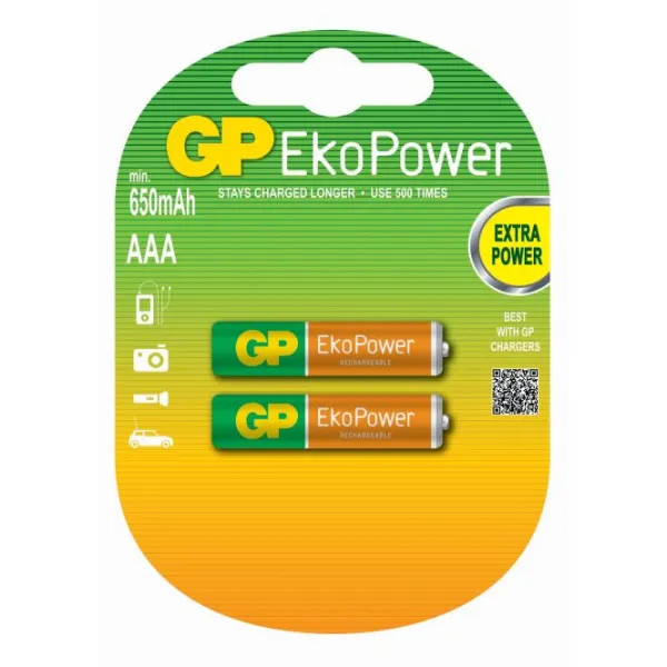 Produktas Akum. GP Eko Power 650 mAh (AAA) Paveikslėlis