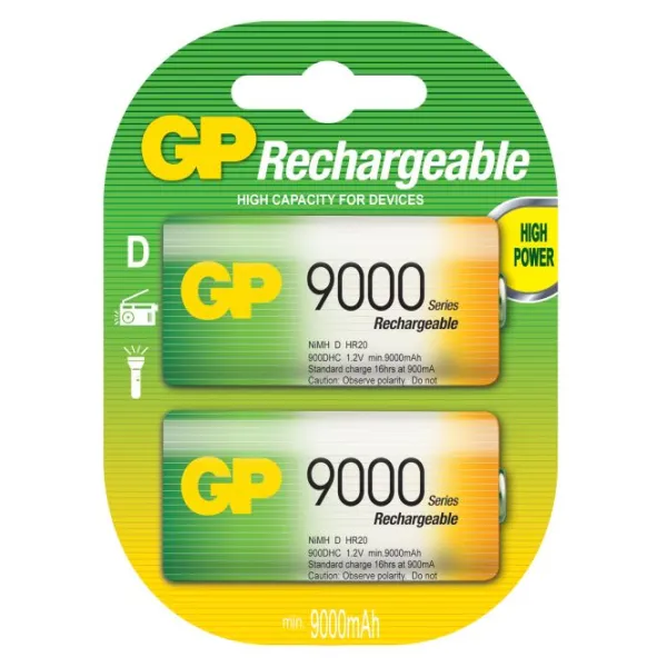 Produktas Akum. GP NiMH 9000 mAh (D) Paveikslėlis
