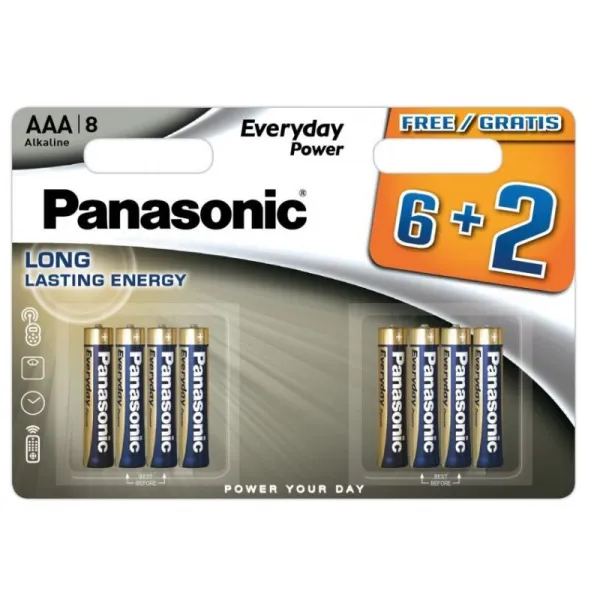 Produktas Panasonic Everyday LR03 (AAA) 6+2 Paveikslėlis