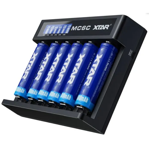 Produktas Akumuliatorių įkroviklis XTAR MC6C Li-Ion/Ni-Mh USB-C Paveikslėlis