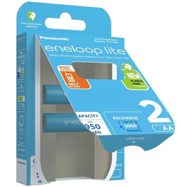 Produktas Akum. Eneloop Lite HR6 950 mAh (AA) Paveikslėlis