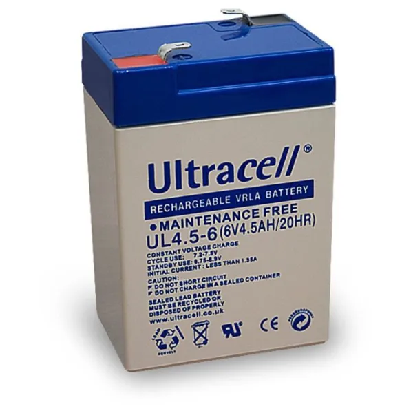 Produktas Akumuliatorius Ultracell 6 V 4.5 Ah Paveikslėlis