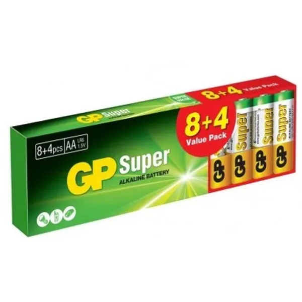 Produktas GP Super LR6 (AA) 8+4 Paveikslėlis