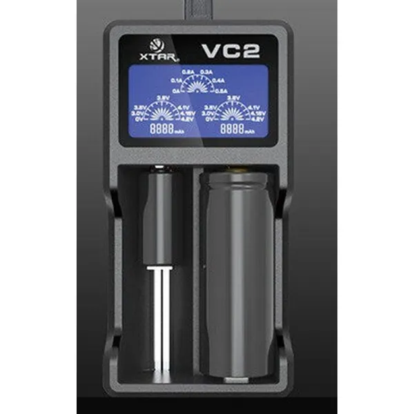 Produktas Akumuliatorių įkroviklis XTAR VC2 Li-Ion 10440-26650 USB Paveikslėlis