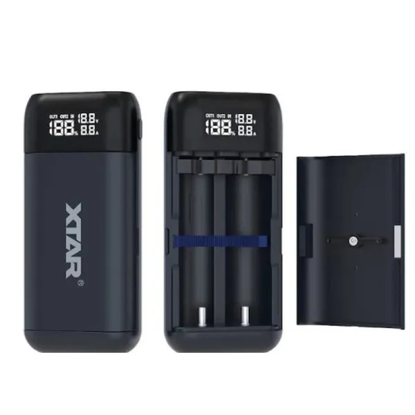 Produktas Akumuliatorių įkroviklis XTAR PB2SL Li-Ion 18650-21700 USB QC3.0 su nešiojamo įkroviklio ("powerbank")  funkcija Paveikslėlis