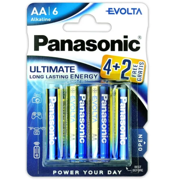 Produktas Panasonic Evolta LR6 (AA) 4+2 Paveikslėlis