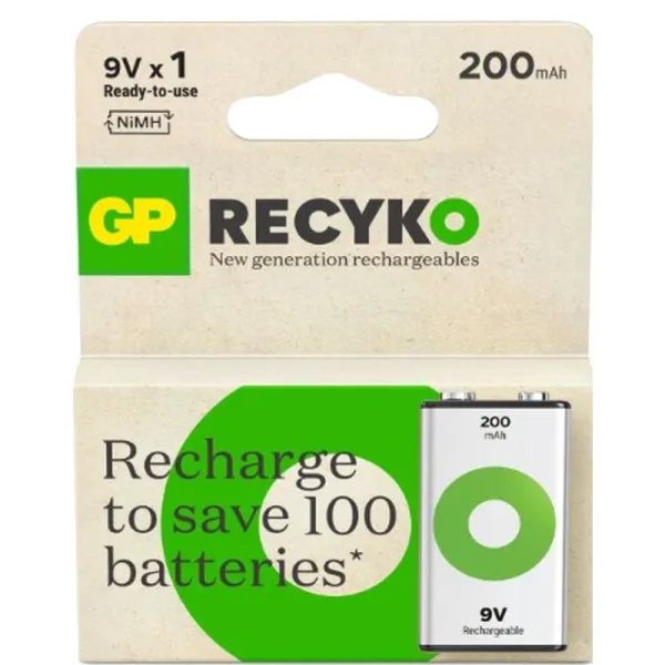 Akum. GP ReCyko NiMH  9V 200mAh EB1