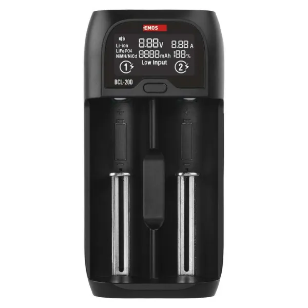 Produktas Universalus Li-ion/NiMh baterijų įkroviklis EMOS BCL-20D, USB Paveikslėlis