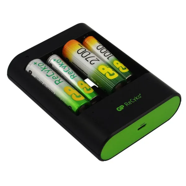 Produktas Baterijų įkroviklis GP 4xAA 2000mAh ReCyko Paveikslėlis