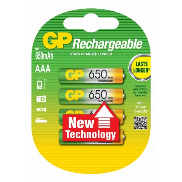 Produktas Akum. GP NiMH LSD 650 mAh (AAA) Paveikslėlis