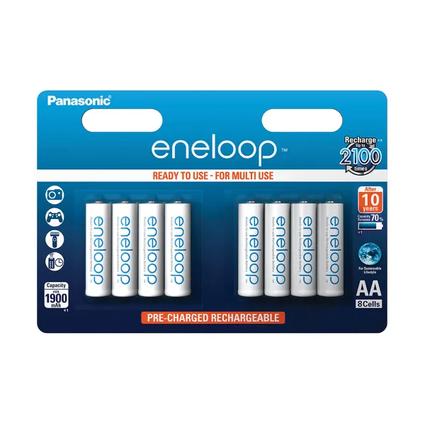 Produktas Akum. eneloop HR6 AA 1900 mAh 8BE Paveikslėlis