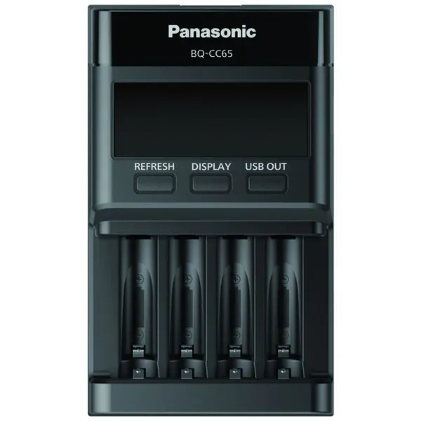 Produktas Baterijų įkroviklis Panasonic eneloop pro BQ-CC65 EKO su LCD ekranu Paveikslėlis