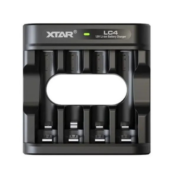 Akumuliatorių įkroviklis LC4 Li-Ion 1.5A AA/AAA USB-C LED