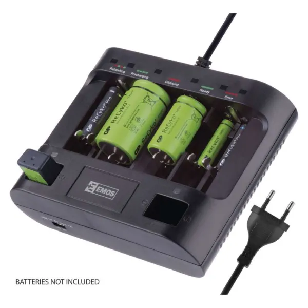 Produktas Baterijų įkroviklis (AA, AAA, C, D, 9V) Paveikslėlis